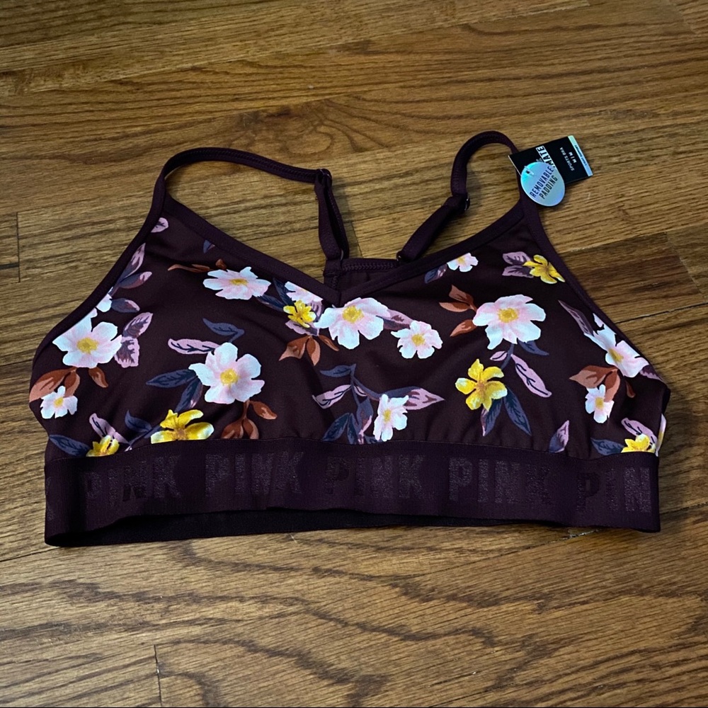 Floral Pink Sports Bra